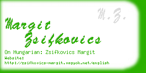 margit zsifkovics business card